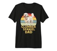 Clumber Spaniel Dog Dad Retro Funny Mis Perros Son mi Cardio Camiseta Premium