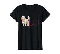 Clumber Spaniel Dog Heartbeat ECG Mis Perros Son mi Cardio Camiseta gráfica económica, Mujer, Negro, L