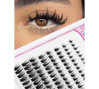 Cluster Cat Eye Half Natural Look False Fluffy Thin Band Extension 3D C Curl Volume False 3/4 Small 7 Pairs