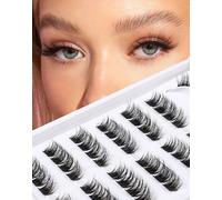 Cluster Cat Eye Half Natural Look False Fluffy Thin Band Extension 3D C Curl Volume False 3/4 Small 7 Pairs