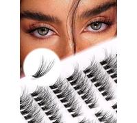 Cluster Cat Eye Half Natural Look False Fluffy Thin Band Extension 3D C Curl Volume False 3/4 Small 7 Pairs