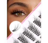 Cluster Cat Eye Half Natural Look False Fluffy Thin Band Extension 3D C Curl Volume False 3/4 Small 7 Pairs