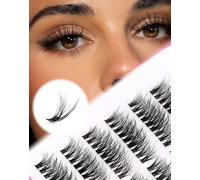 Cluster Cat Eye Half Natural Look False Fluffy Thin Band Extension 3D C Curl Volume False 3/4 Small 7 Pairs