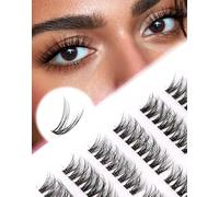 Cluster Cat Eye Half Natural Look False Fluffy Thin Band Extension 3D C Curl Volume False 3/4 Small 7 Pairs