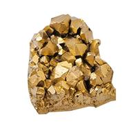 Clúster De Cristales - Geoda Dorada Electrolítica De 2-3 Cm (10 G)
