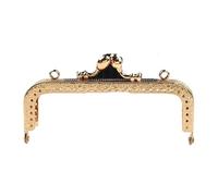 Clutch Bag Clasp 1/2/5 piezas de asas for bolsos metal dorado repujado 8,5 a 20 cm con cierre boquilla for hechos a mano(LightGold-B-15cm,5Pcs)