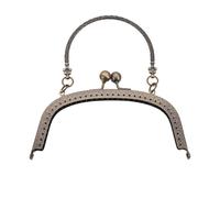 Clutch Bag Clasp 2 uds., 16,5 cm, en forma de arco, relieve, una sola flor, boca mano, oro, semicircular, accesorios for equipaje Diy(Color 4)