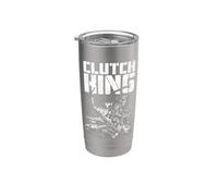 Clutch King FPS Gamer Divertido Jugador de Videojuegos Militar Vaso térmico de acero inoxidable de doble pared