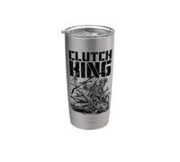Clutch King FPS Gamer Divertido Jugador de Videojuegos Militar Vaso térmico de acero inoxidable de doble pared