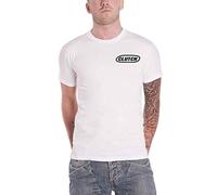 Clutch T Shirt Classic Band Logo Nuevo Oficial De Los Hombres Blanco Size M