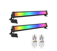 CLV 42 W RGB LED Wallwasher 10 colores RGB Foco 30 modos dinámicos Luz de fiesta LED Bar efectos de luz con mando a distancia, IP66 resistente al agua, temporizador y función de memoria para DJ Home