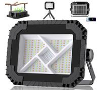 CLV Foco LED Recargable 200W, 20000mAh Luz de Trabajo Portátil USB 4 Modos 2 Brillo Luz Led Recargable Carga Solar/USB Foco LED Bateria Magnética Impermeable IP66 para Camping Construción Garaje
