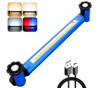 CLV Lámpara de Trabajo LED Recargable 3000LM, Luz de Trabajo portatil 360° Rotate 6 Modos 3 luminosità Lámpara de Inspección con Base Magnética y Gancho Lampara Mecanico 5000mAh IP65 para Garaje