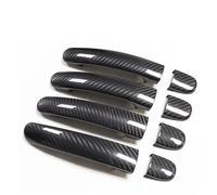 CLVCCZTZGW Para Skoda Para Rapid 2013-2022 Accesorios Piezas Exteriores Coche Cubierta Manija Puerta De Fibra De Carbono Real Pegatina Marco, Embellecedor(1,4 DOORS-NO SENSOR)