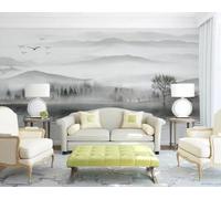 CLVIUJLBKLKSDD Papel Pintado Fotográfico Paisaje De Cordillera 250cmx175cm Bosques Tropicales Naturales Brumosos Y Océanos Fotomurales Tapiz Decoración Dormitorio Sala Estar Papel Pintado