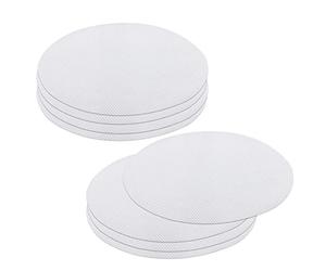 CLVPAI Dim Sum Vaporera Papeles-8 Piezas Redondo Forros al Vapor de Silicona,malla de suma tenue,para moños al vapor, albóndigas(28 cm de diámetro)
