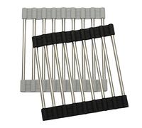 CLVPAI Rejilla para Enfriar-2 pcs 15 * 15,5cm Rejilla de Vapor de Acero Inoxidable,Enfriador de Pasteles,para un enfriamiento Uniforme y rápido Enfriador de Pasteles(1 Negro y 1 Gris)