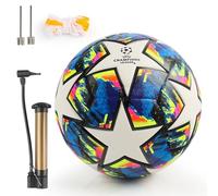 Clvsyh Fútbol Champions Unisex, Tamaño 5 Balones De Futbol, con 1 Bomba De Balón, 2 Agujas, 1 Bolsa De Red, Balón al fútbol Profesional para Adultos, Regalo De Cumpleaños para Jugar Y Entrenar