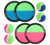 Clvsyh Juego de bolas de velcro para niños, juguete de playa con 4 discos de captura, 4 bolas, juegos al aire libre para niños y niñas a partir de 3, 4, 5, 6, 7