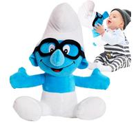 Clvsyh Pitufos Muñeco de Peluche, 35cm Anime Muñeca de Smurf, Cartoon Plush Dolls, Figura de Peluche (B)
