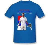CLVTZBFCE Clothes Costumes Men's Novak Djokovic Cotton T-Shirt Sapphire