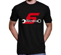 CLVTZBFCE Vintage Snap On Tools T-Shirt Men Short Sleeves Black