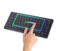 CLVX S Windows | Teclado compacto táctil en teclas y gestos AI | Bluetooth y USB-C | Teclas de tijera silenciosas de perfil bajo | RGB interactivo | Chasis de aluminio | Compatible con Windows/Linux