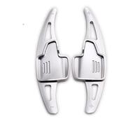 CLWYWUL Paletas cambio volante Compatible Con Ford Para Focus 2015-2019 Para Kuga 2016-2019 Para Ecosport 2018-2019 Pegatinas Extensoras Paleta Cambio Volante Coche(Silver)