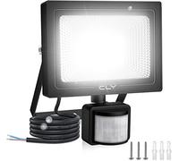 CLY 25W Focos Led Exterior con Sensor Movimiento, 2100LM Foco Proyector LED Exterior con Sensor Blanco Frío Focos LED Exteriores 6500K IP66 Impermeable para Gardín,Casa,Garaje,Terraza