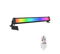 CLY Barra Led RGB 42W, Luz LED RGB de Pared con Control Remoto 360° Foco LED Exterior 10 Colores 6 Brillos 30 modos dinámicos Memoria Temporizador Barras de Luz Multicolor IP66 para Bar Jardín Fiesta