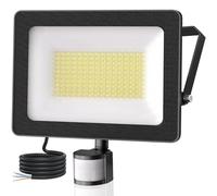 CLY Focos Led Exterior con Sensor Movimiento 100W, 9000LM Foco Proyector LED Exterior con Sensor Blanco Frío Focos LED con Sensor Blanco Frío 6500K IP66 Impermeable para Gardín,Casa,Garaje,Terraza