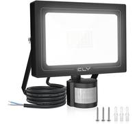 CLY Focos LED Exterior Proyector 50W, 4700LM Sensor Movimiento, Blanco Frío, 6500K IP66 Gardín, Casa, Garaje, Terraza
