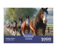 Clydesdale Caballos marchando Material De Cartón De Calidad Piezas Encajadas Precisas, Juego Mental Ideal para Relajación, Reducción De Estrés Y Ocio 52x38cm/1000pcs