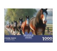 Clydesdale Caballos marchando Papel De Calidad Diseño De Encaje, Hobby Ideal para Relax, Reducción De Estrés Y Entretenimiento En Casa 38x26cm/1000pcs