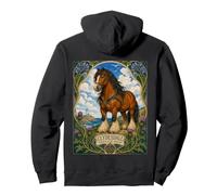 Clydesdale Horse Tierras Altas de Escocia Art Nouveau Sudadera con Capucha