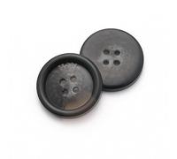 CLYDSA 100 Botones de Resina de imitación de Cuerno de 15-25 mm, Redondos de 4 Agujeros cosidos a Mano, para Usar como Accesorios de Costura en gabardinas, Abrigos de Lana, Trajes y suéteres