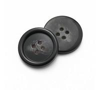 CLYDSA 100 Botones de Resina de imitación de Cuerno de 15-25 mm, Redondos de 4 Agujeros cosidos a Mano, para Usar como Accesorios de Costura en gabardinas, Abrigos de Lana, Trajes y suéteres