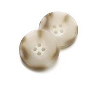 CLYDSA 100 Botones de Resina de imitación de Cuerno de 15-25 mm, Redondos de 4 Agujeros cosidos a Mano, para Usar como Accesorios de Costura en gabardinas, Abrigos de Lana, Trajes y suéteres