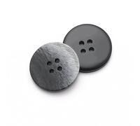 CLYDSA 100 Botones de Resina de imitación de Cuerno de 15-25 mm, Redondos de 4 Agujeros cosidos a Mano, para Usar como Accesorios de Costura en gabardinas, Abrigos de Lana, Trajes y suéteres