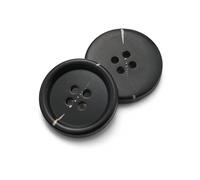 CLYDSA 100 Botones de Resina de imitación de Cuerno de 15-25 mm, Redondos de 4 Agujeros cosidos a Mano, para Usar como Accesorios de Costura en gabardinas, Abrigos de Lana, Trajes y suéteres