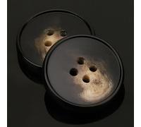 CLYDSA 20-100 Botones Redondos de 25 mm de imitación de Cuerno, de Resina con 4 Agujeros, para Coser a Mano Accesorios Decorativos para Abrigos de Lana, gabardinas, Trajes y suéteres