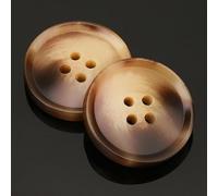 CLYDSA 20-100 Botones Redondos de 25 mm de imitación de Cuerno, de Resina con 4 Agujeros, para Coser a Mano Accesorios Decorativos para Abrigos de Lana, gabardinas, Trajes y suéteres