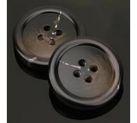 CLYDSA 20-100 Botones Redondos de 25 mm de imitación de Cuerno, de Resina con 4 Agujeros, para Coser a Mano Accesorios Decorativos para Abrigos de Lana, gabardinas, Trajes y suéteres