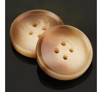 CLYDSA 20-100 Botones Redondos de 25 mm de imitación de Cuerno, de Resina con 4 Agujeros, para Coser a Mano Accesorios Decorativos para Abrigos de Lana, gabardinas, Trajes y suéteres