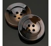 CLYDSA 20-100 Botones Redondos de 25 mm de imitación de Cuerno, de Resina con 4 Agujeros, para Coser a Mano Accesorios Decorativos para Abrigos de Lana, gabardinas, Trajes y suéteres