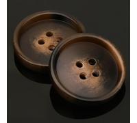 CLYDSA 20-100 Botones Redondos de 25 mm de imitación de Cuerno, de Resina con 4 Agujeros, para Coser a Mano Accesorios Decorativos para Abrigos de Lana, gabardinas, Trajes y suéteres