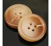 CLYDSA 20-100 Botones Redondos de 25 mm de imitación de Cuerno, de Resina con 4 Agujeros, para Coser a Mano Accesorios Decorativos para Abrigos de Lana, gabardinas, Trajes y suéteres