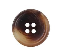 CLYDSA 20 Botones Marrones de imitación de Cuerno de 15-25 mm, Redondos de Resina de 4 Agujeros, para Coser a Mano Accesorios Decorativos para Abrigos, Trajes, cárdigans y suéteres