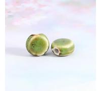 CLYDSA 20 Cuentas Redondas Planas de Porcelana de 11 mm, Cuentas Sueltas de cerámica de Colores Vintage para Hacer Pulseras y Collares con Cuentas