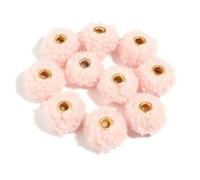 CLYDSA 30-100 Piezas de Cuentas espaciadoras de Felpa Coloridas de 20 mm con Orificio Recto, Cuentas Redondas con Orificio Grande, para llaveros, Accesorios de Ropa y Accesorios Decorativos DIY